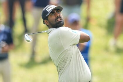 Theegala, en la cuerda floja: Lesión de cuello pone en duda su participación en el PGA Championship