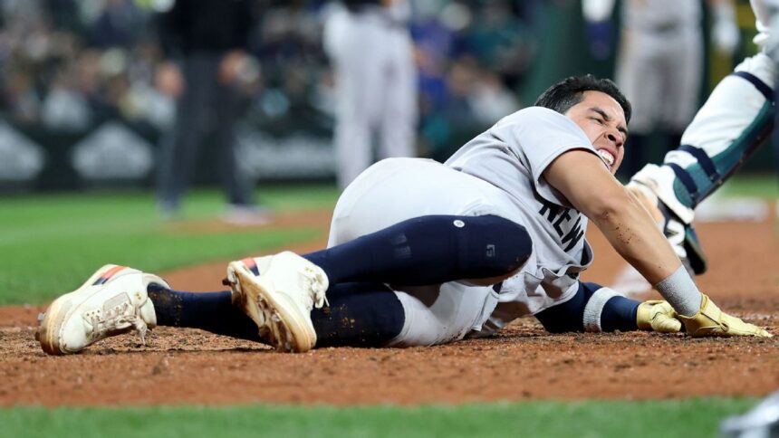 Yankees: Oswaldo Cabrera Sale en Ambulancia Tras Lesión en Carrera