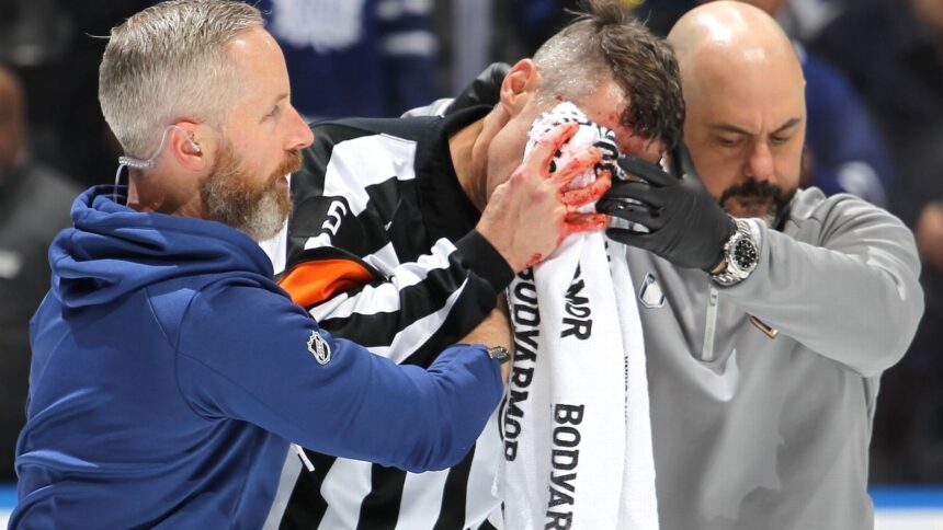 Árbitro NHL Rooney Espera Regreso a Playoffs Tras Lesión Ocular