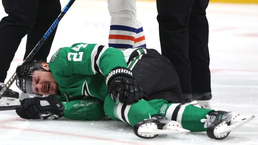 Hintz de los Stars, lesionado tras un 'slashing' de Nurse en la Final de Conferencia