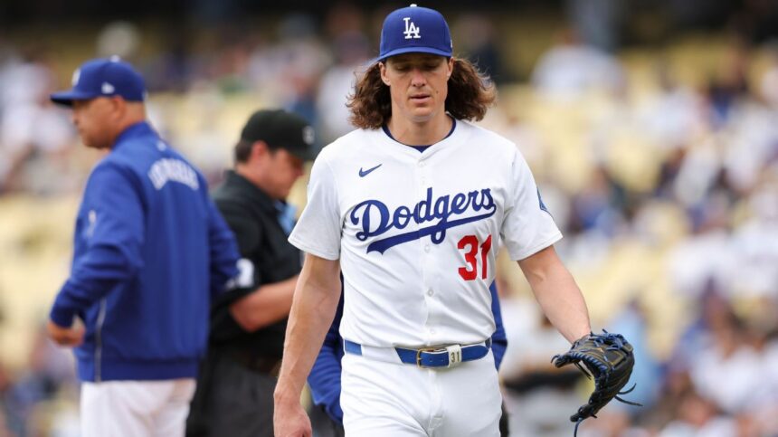 Dodgers: Glasnow a la IL de 60 días; Robinson, receptor, llega al equipo