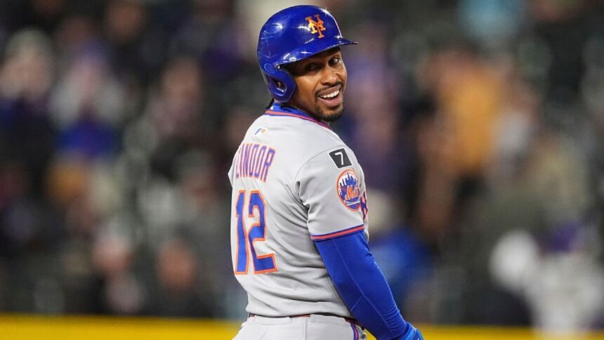 Lindor, con dedo fracturado, impulsa a los Mets con doble decisivo en el noveno