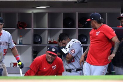 Ruiz a la lista de lesionados tras golpe en la cabeza, Nationals activan a Millas