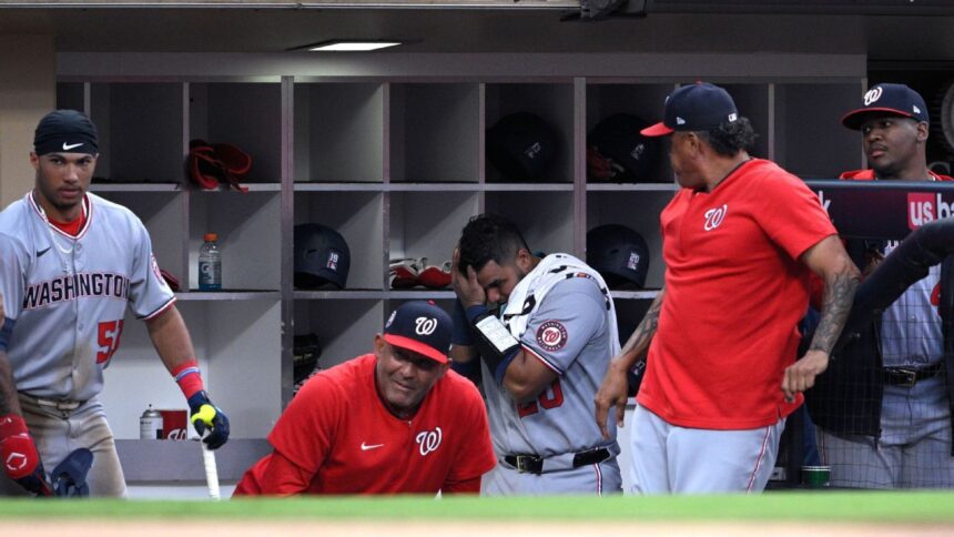 Ruiz a la lista de lesionados tras golpe en la cabeza, Nationals activan a Millas