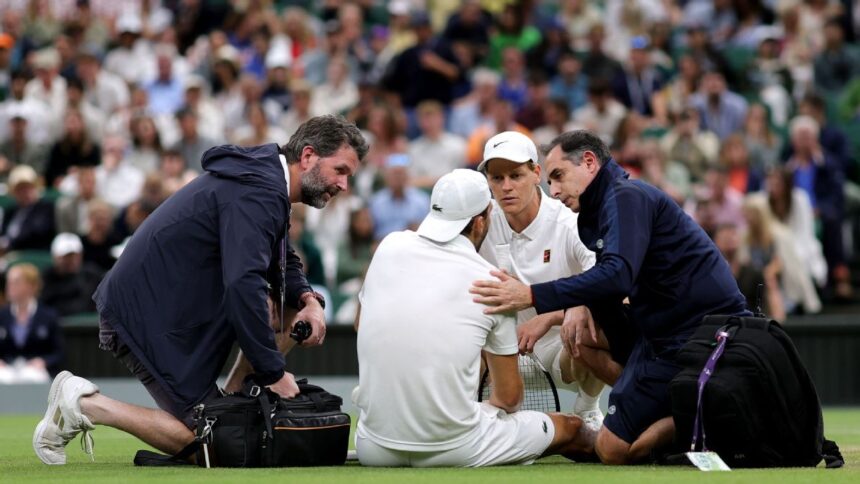 Sinner avanza en Wimbledon tras lesión de Dimitrov: Cuartos de final asegurados