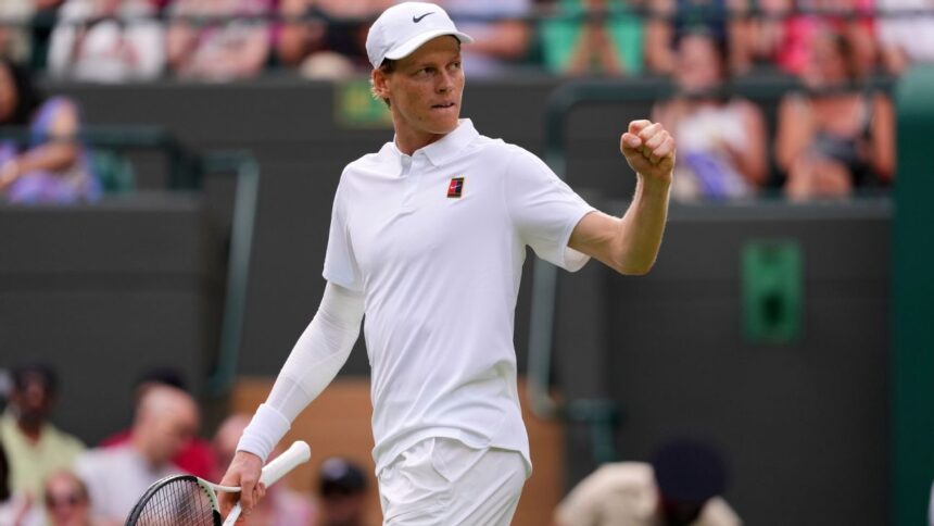 Sinner avanza a semis de Wimbledon tras vencer a Shelton, pese a lesión.