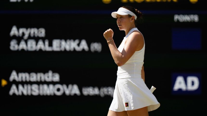 Anisimova Sorprende a Sabalenka y Avanza a la Final de Wimbledon
