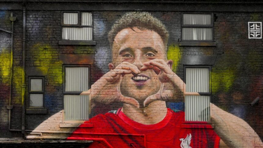 Homenaje a Diogo Jota: Mural en Anfield inmortaliza al ídolo del Liverpool