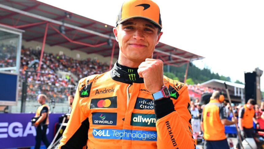 Norris domina la qualy en Bélgica: Pole position por delante de Piastri