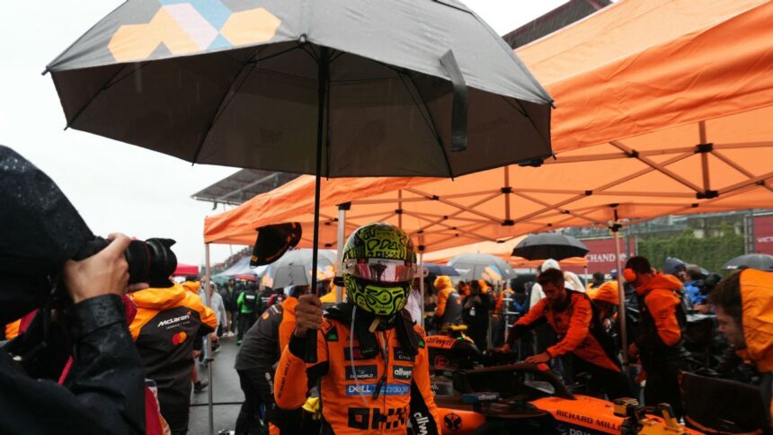 GP de Bélgica: Lluvia retrasa el inicio de la carrera en Spa-Francorchamps