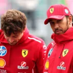 Hamilton se disculpa con Leclerc tras error en GP Azerbaiyán