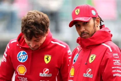 Hamilton se disculpa con Leclerc tras error en GP Azerbaiyán