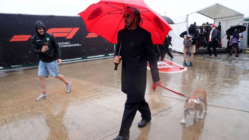 Hamilton se Retira de Test de Ferrari por Salud de su Perro Roscoe