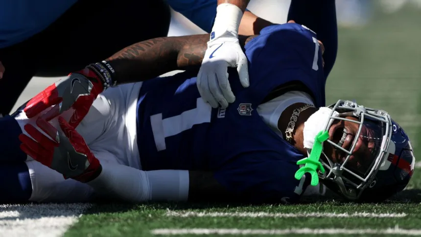Nabers de los Giants: ACL confirmado, temporada finalizada