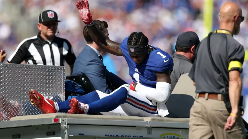Nabers y el césped: ¿MetLife Stadium, un campo peligroso para la NFL?