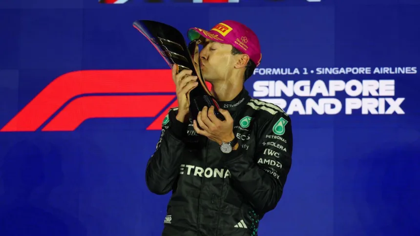 Russell: Victoria en Singapur lo impulsa a la pelea por el título mundial