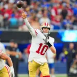49ers: Mac Jones titular vs Bucs; Pearsall fuera por lesión