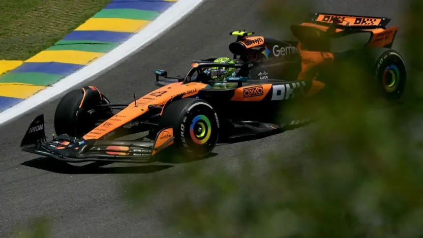 Norris Domina Práctica en Brasil: McLaren al Frente en GP Sao Paulo