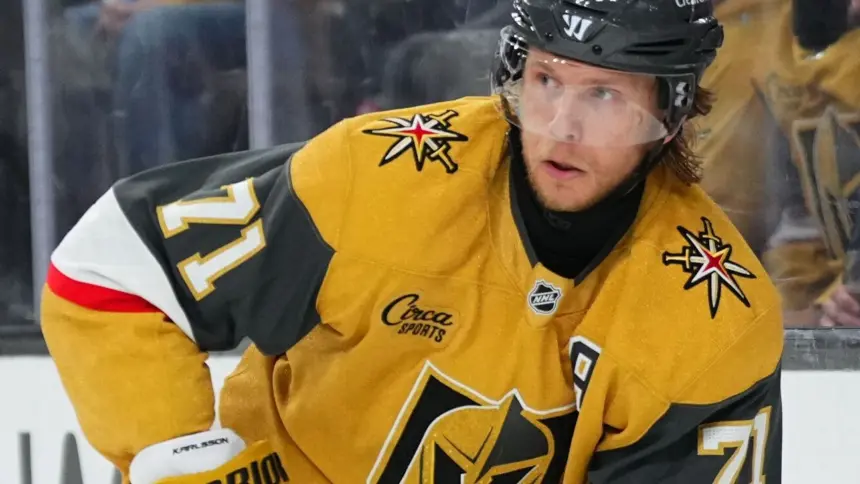 Karlsson, de los Golden Knights, sale lesionado ante los Ducks 1 Karlsson, de los Golden Knights, sale lesionado ante los Ducks