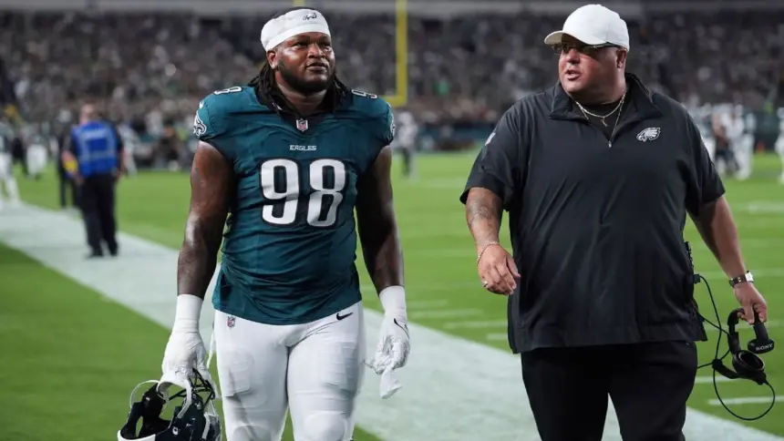 Cowboys vs Eagles: Jalen Carter evita hablar del "Spitgate" con Dak Prescott 1 Cowboys vs Eagles: Jalen Carter evita hablar del "Spitgate" con Dak Prescott