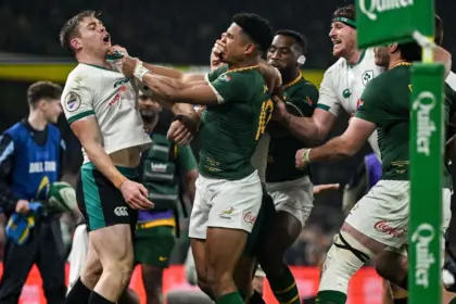 Springboks humillan a Irlanda en Dublín: Caos y victoria épica
