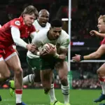 Springboks humillan a Gales: Paliza histórica 73-0 y roja a Etzebeth