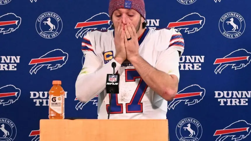 Josh Allen, devastado tras derrota de Bills, pero equipo lo respalda