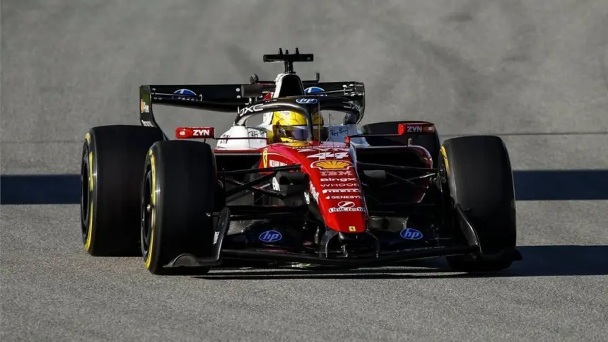 Hamilton lidera test de Ferrari en Barcelona: F1 2026 en marcha