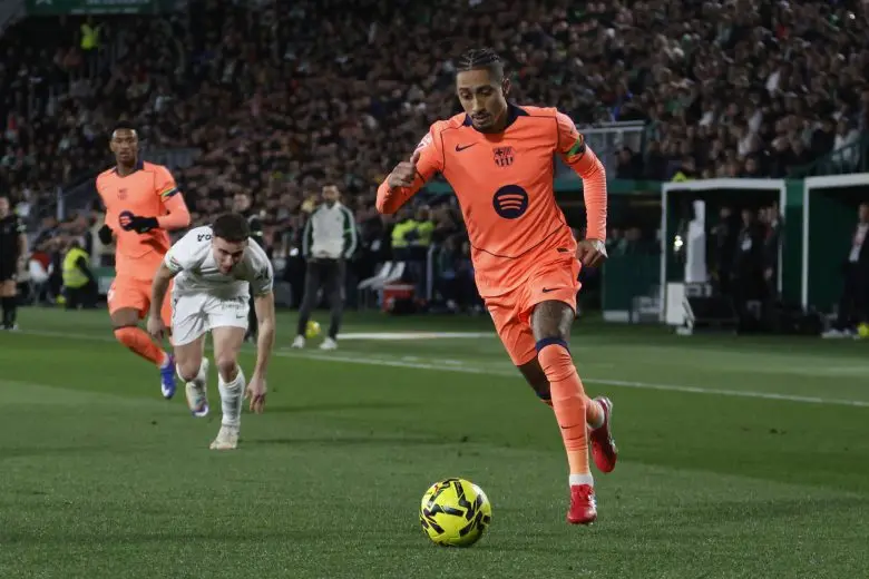 Raphinha Baja por Lesión: Se Pierde Cuartos de Copa con el Barcelona