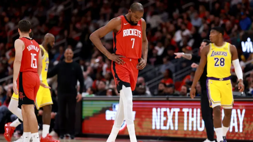KD asume responsabilidad: Lakers frenan a Rockets con defensa
