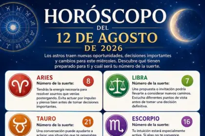 Horóscopo 12 de agosto: predicciones y números de la suerte hoy