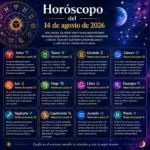 Horóscopo 14 de agosto 2026: predicciones y números de la suerte