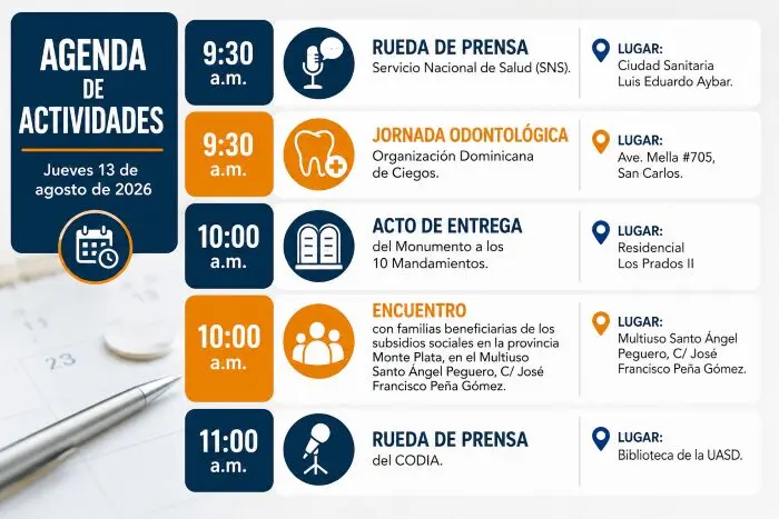 Agenda deportiva y eventos clave de República Dominicana este 14 de agosto