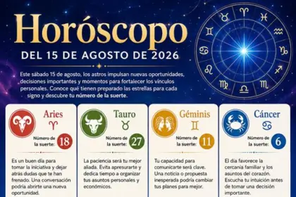Horóscopo 15 de agosto: Predicciones y números de la suerte hoy