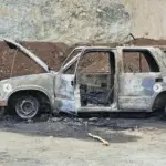 Hallan hombre calcinado junto a vehículo incendiado en mina de La Vega