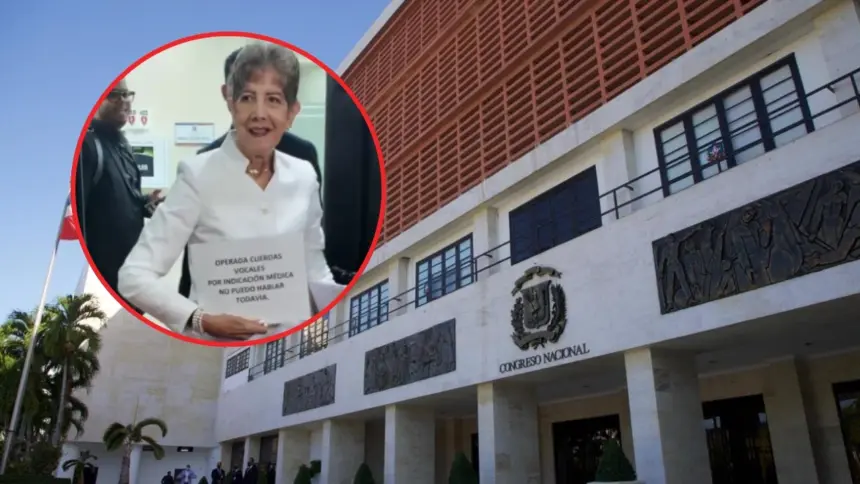 Ginnette Bournigal reaparece en el Congreso tras cirugía de cuerdas vocales