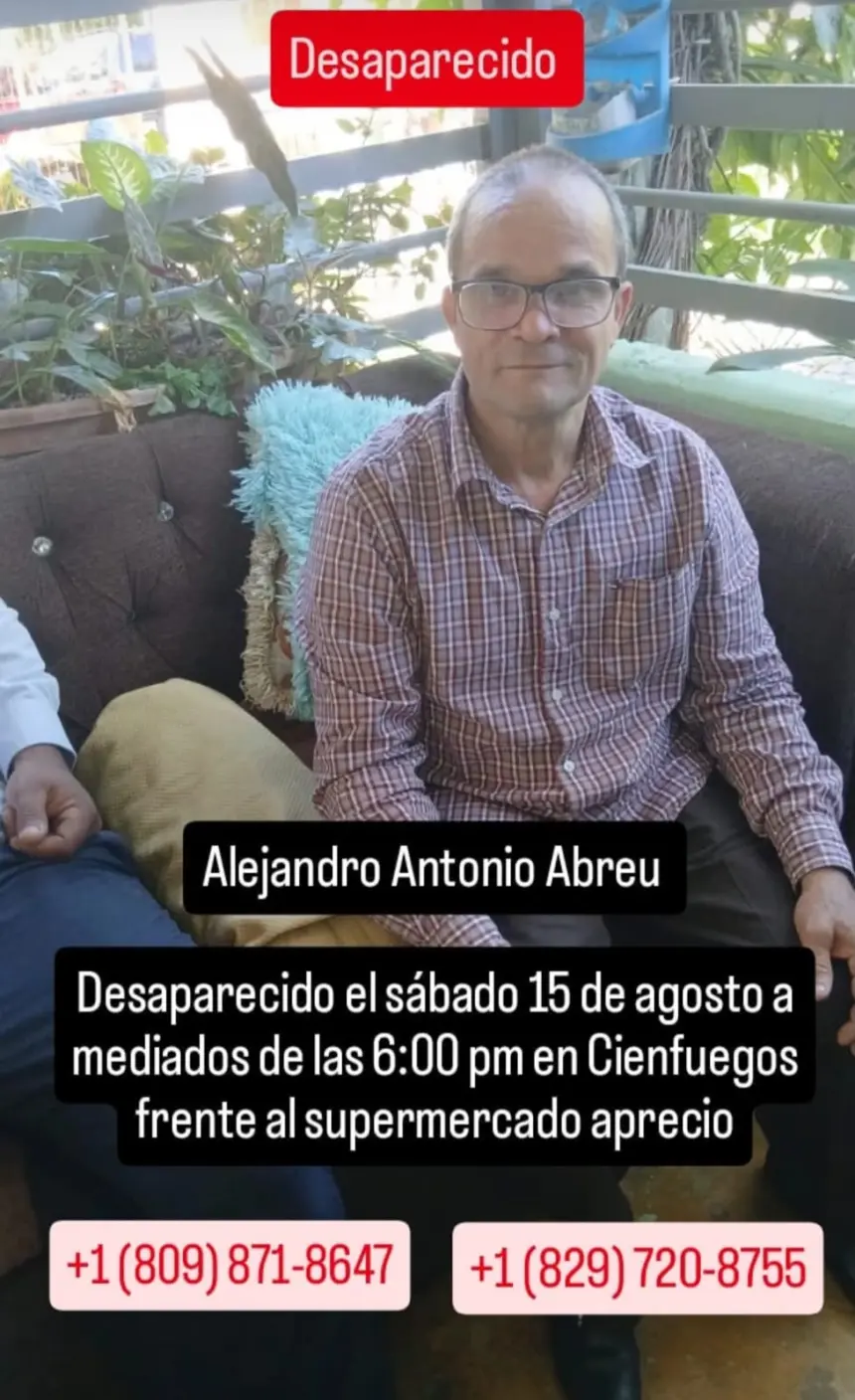 Buscan a Alejandro Antonio Abreu desaparecido en Cienfuegos Santiago