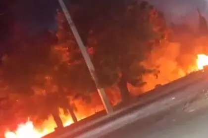 Incendio en Circunvalación Sur de Santiago alarma cerca del Palacio de Justicia