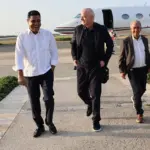Kelvin Cruz recibe a Gianni Infantino y Víctor Montagliani en RD