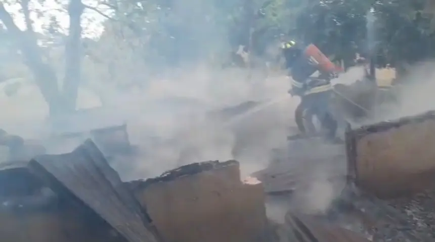 Incendio en vivienda de Hatillo Jarabacoa solo deja daños materiales