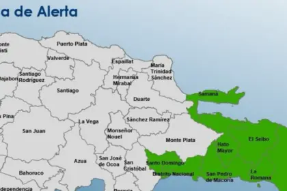 COE emite alerta verde en 8 provincias por onda tropical en RD