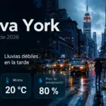 Pronóstico del tiempo en Nueva York: lluvias previstas para esta tarde