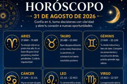 Horóscopo 31 de agosto 2026: predicciones y tu número de la suerte hoy