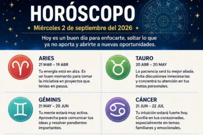 Horóscopo 2 de septiembre 2026: predicciones y números de la suerte