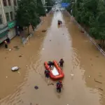 Fujian declara emergencia por inundaciones tras paso del tifón Saudel