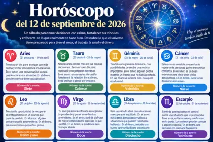 Horóscopo del 12 de septiembre 2026: predicciones y números de la suerte