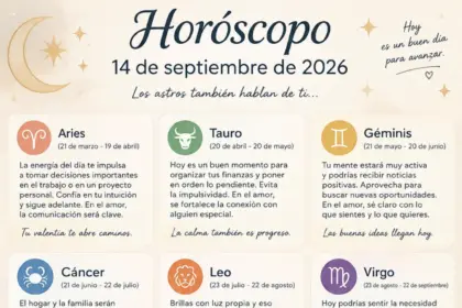 Horóscopo del 14 de septiembre: predicciones y suerte para hoy