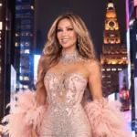 Thalía brilla en Times Square con un diseño exclusivo de Giannina Azar