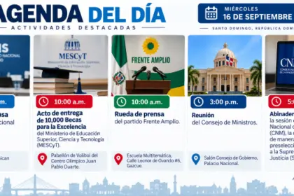 Agenda deportiva y eventos clave en Santo Domingo jueves 17 de septiembre