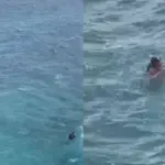 Bomberos intentan recuperar cadáver en el mar Caribe tras fuerte oleaje